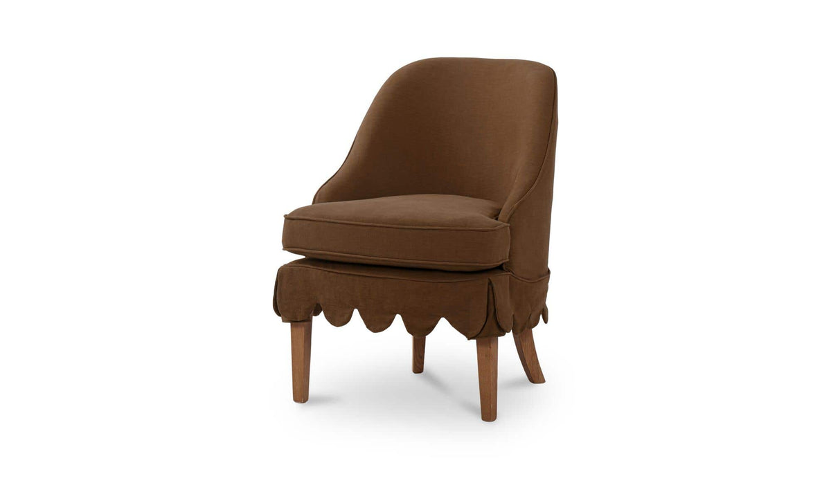Lola Slipcover Dining Chair Washed Brown by Moe's Home Collection - view 4