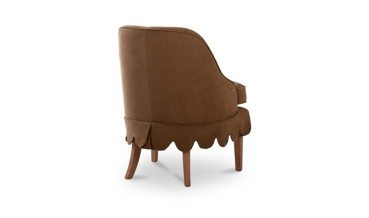Lola Slipcover Dining Chair Washed Brown by Moe's Home Collection - view 6