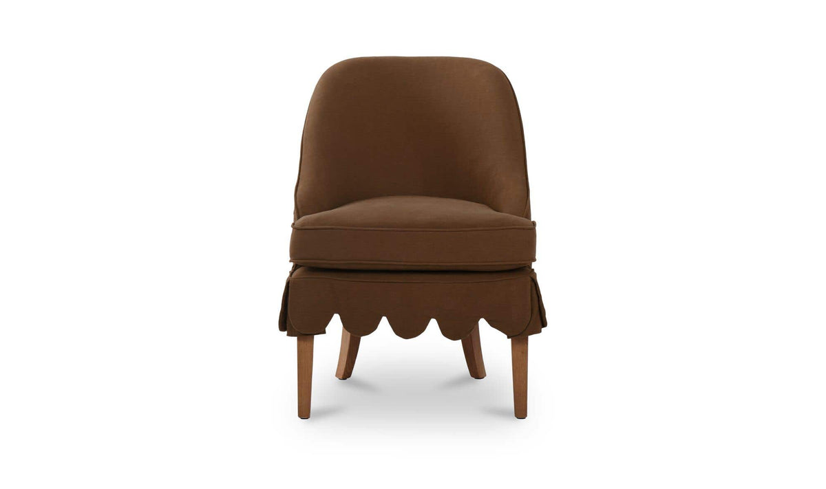 Lola Slipcover Dining Chair Washed Brown by Moe's Home Collection - view 2