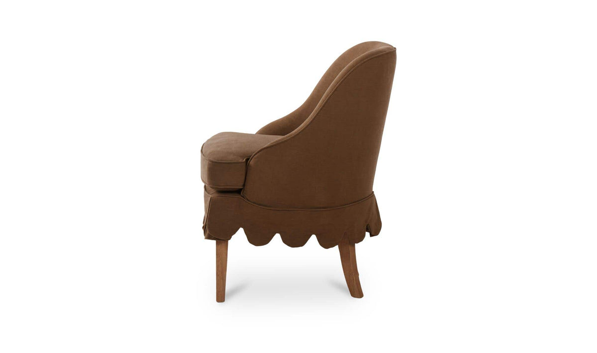 Lola Slipcover Dining Chair Washed Brown by Moe's Home Collection - view 5