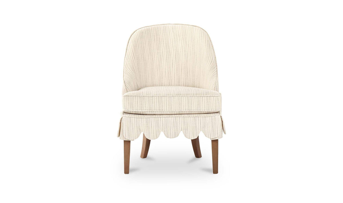 Lola Slipcover Dining Chair Cream Stripe by Moe's Home Collection - view 2