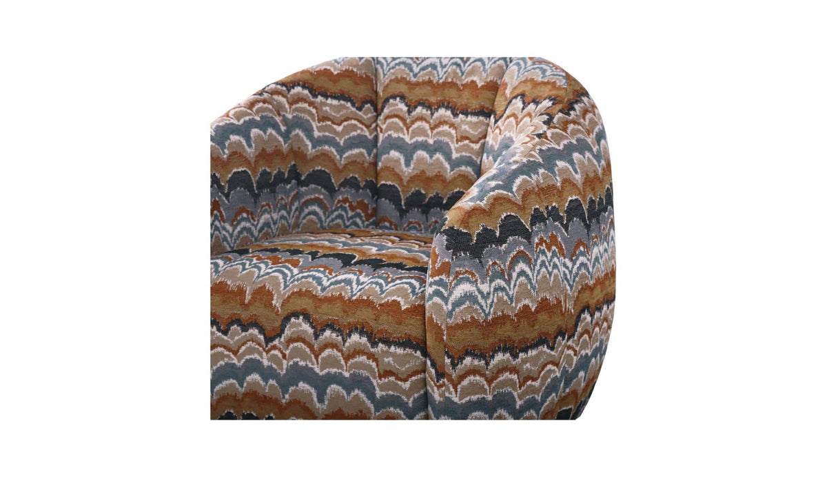 Mindy Swivel Chair Clay Blue Wave by Moe's Home Collection - view 11