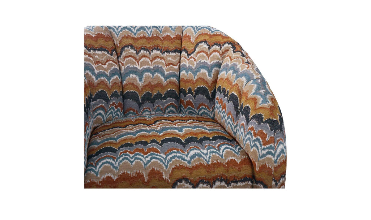 Mindy Swivel Chair Clay Blue Wave by Moe's Home Collection - view 9