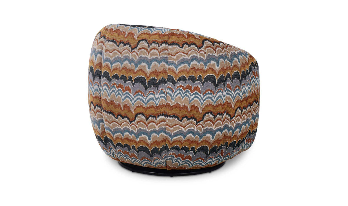 Mindy Swivel Chair Clay Blue Wave by Moe's Home Collection - view 7