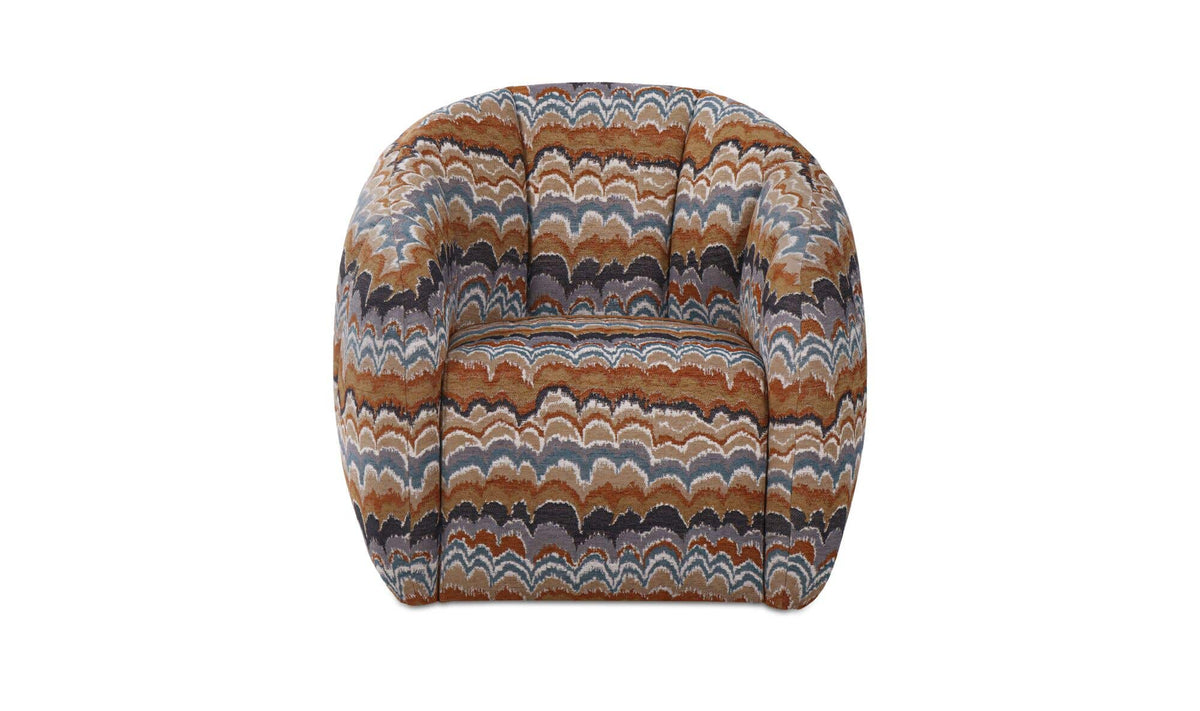 Mindy Swivel Chair Clay Blue Wave by Moe's Home Collection - view 2