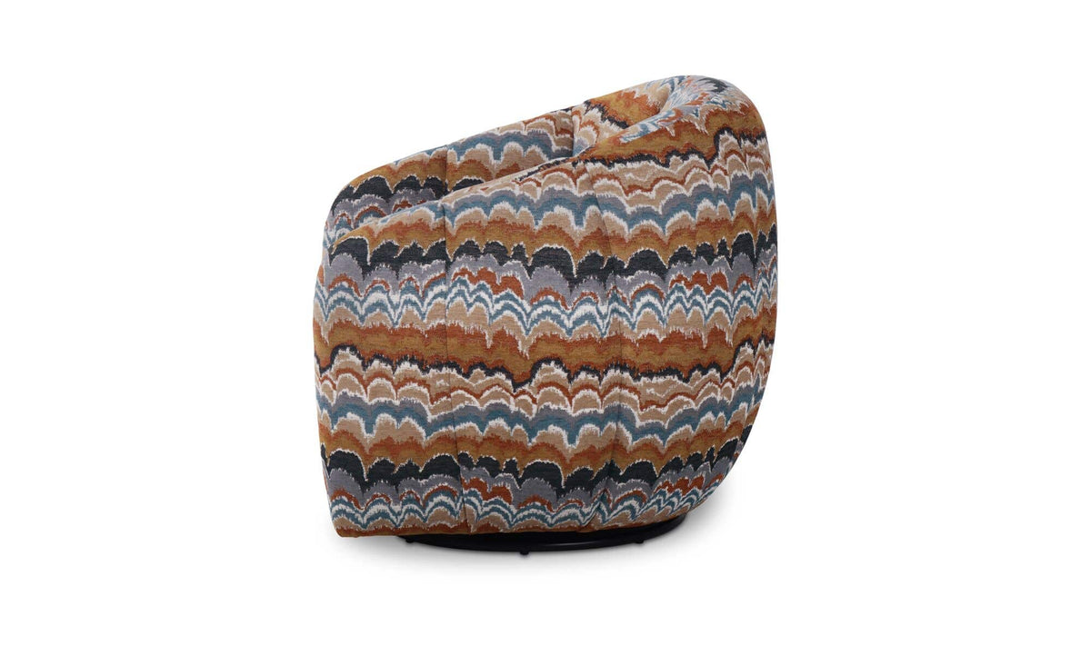 Mindy Swivel Chair Clay Blue Wave by Moe's Home Collection - view 6