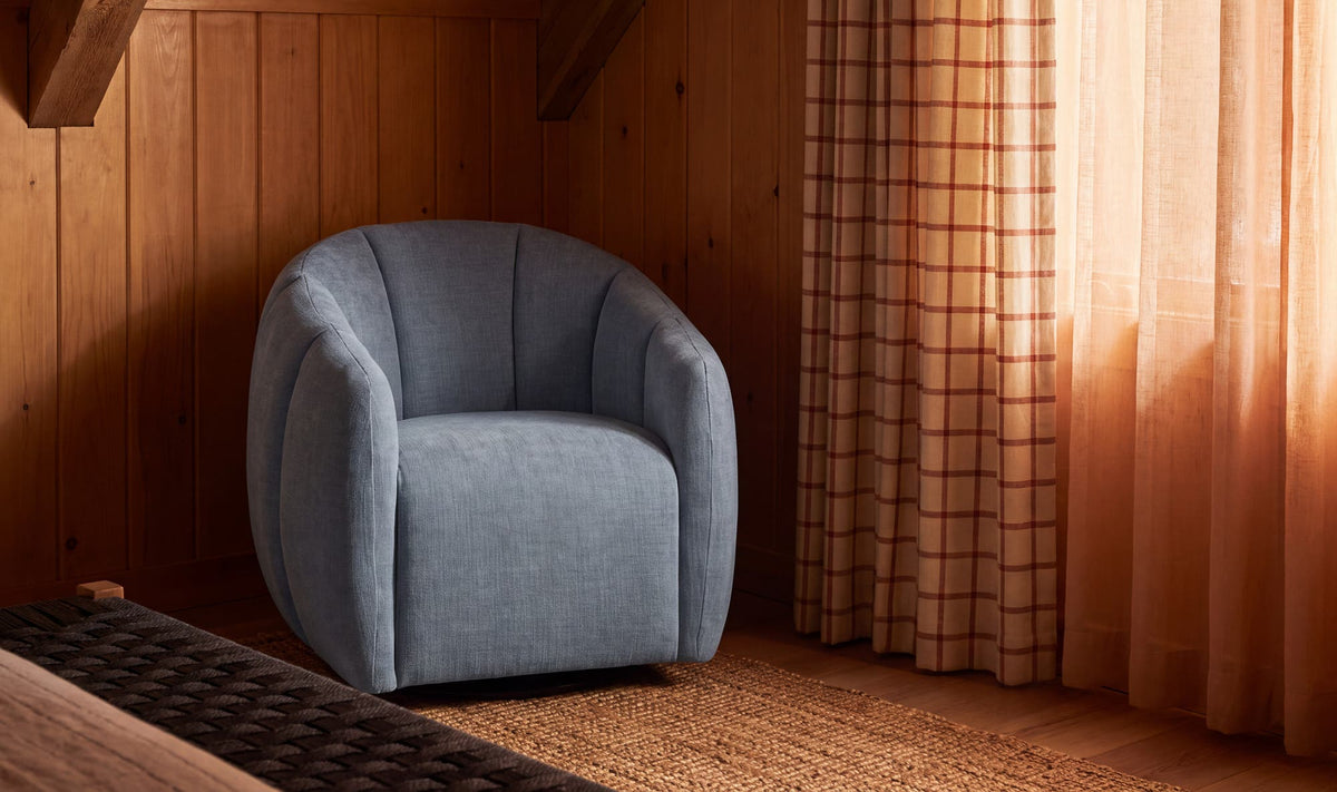Mindy Swivel Chair Light Blue by Moe's Home Collection - view 3
