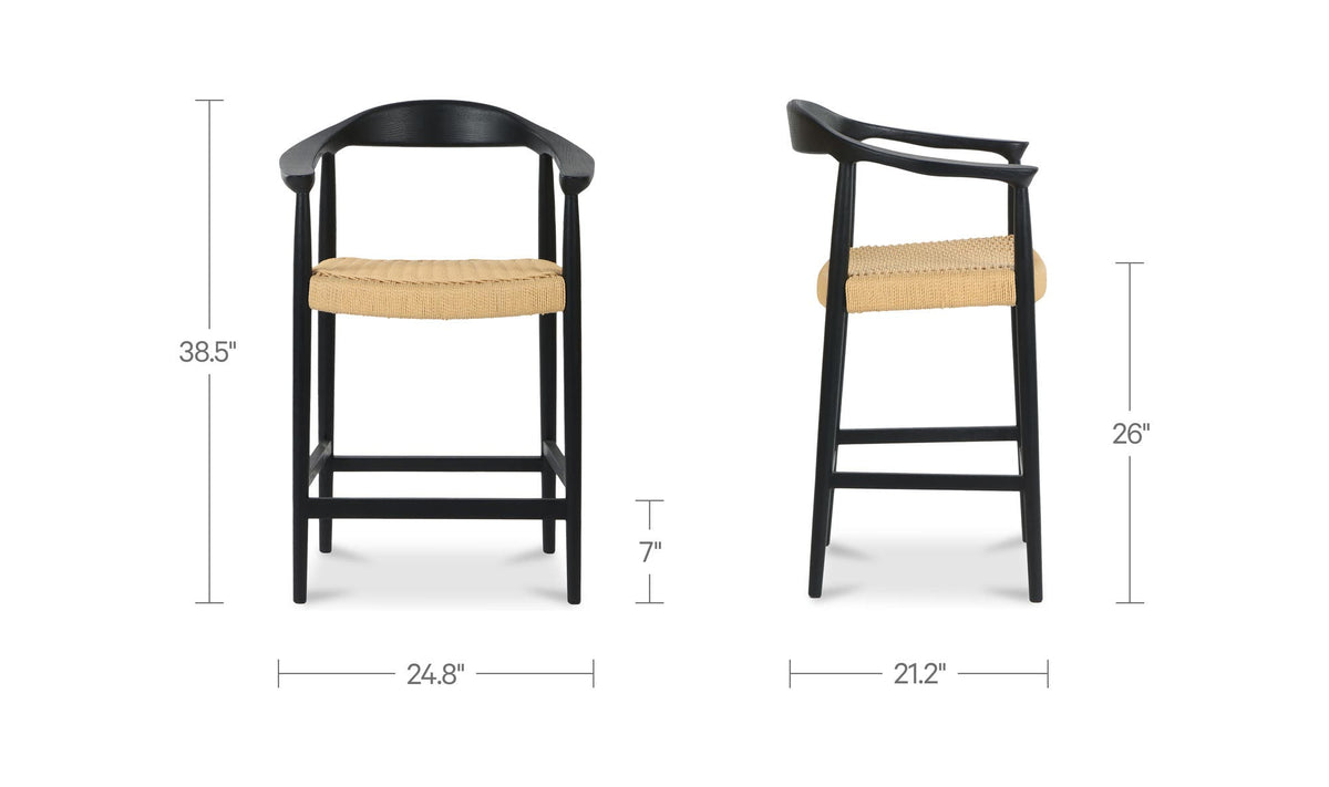 Wynn Counter Stool Black by Moe's Home Collection - view 15