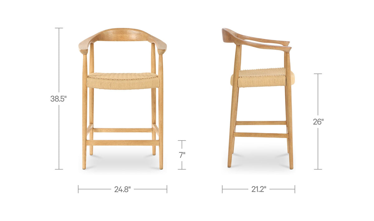 Wynn Counter Stool Natural by Moe's Home Collection - view 13