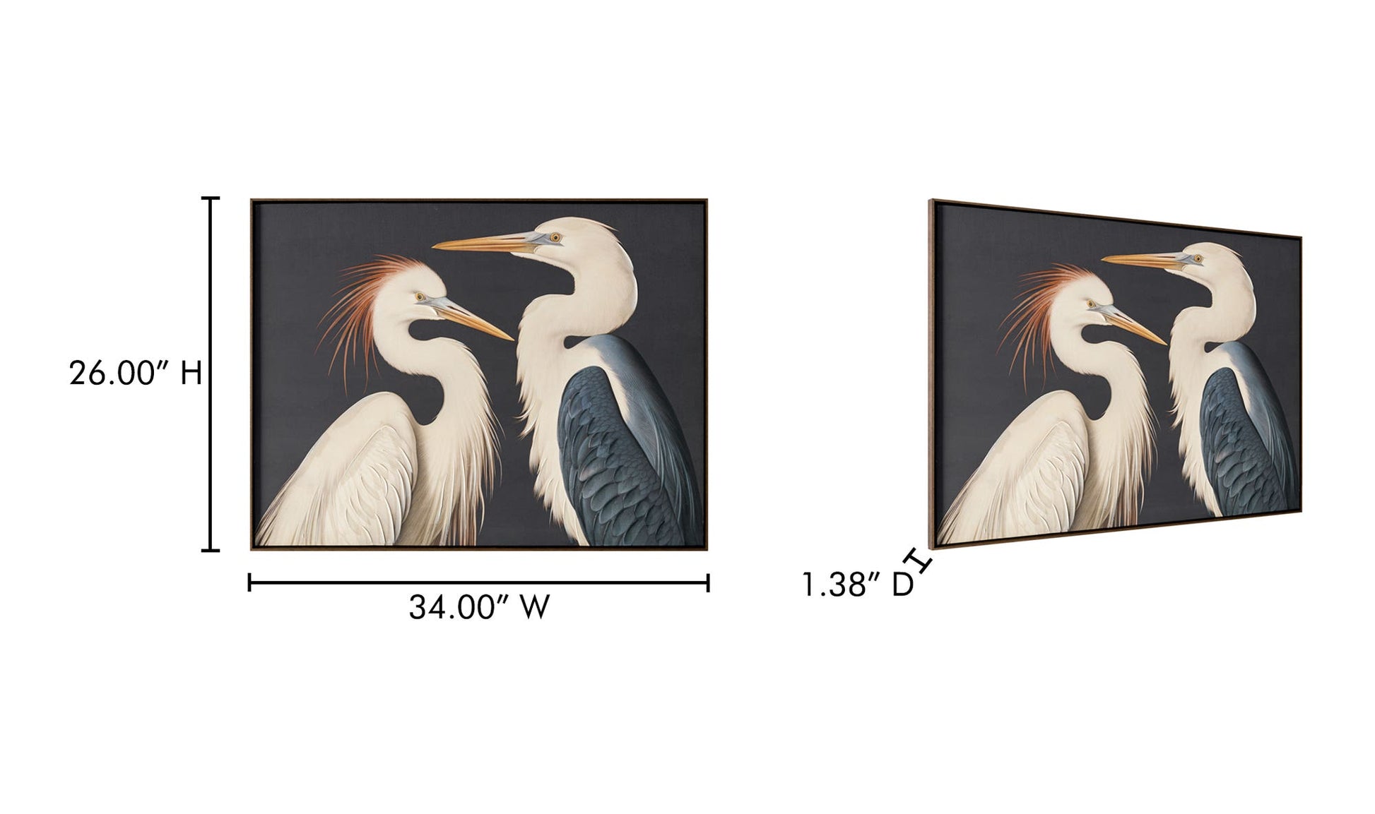 Two Cranes Framed Painting by Moe's Home Collection - view 9