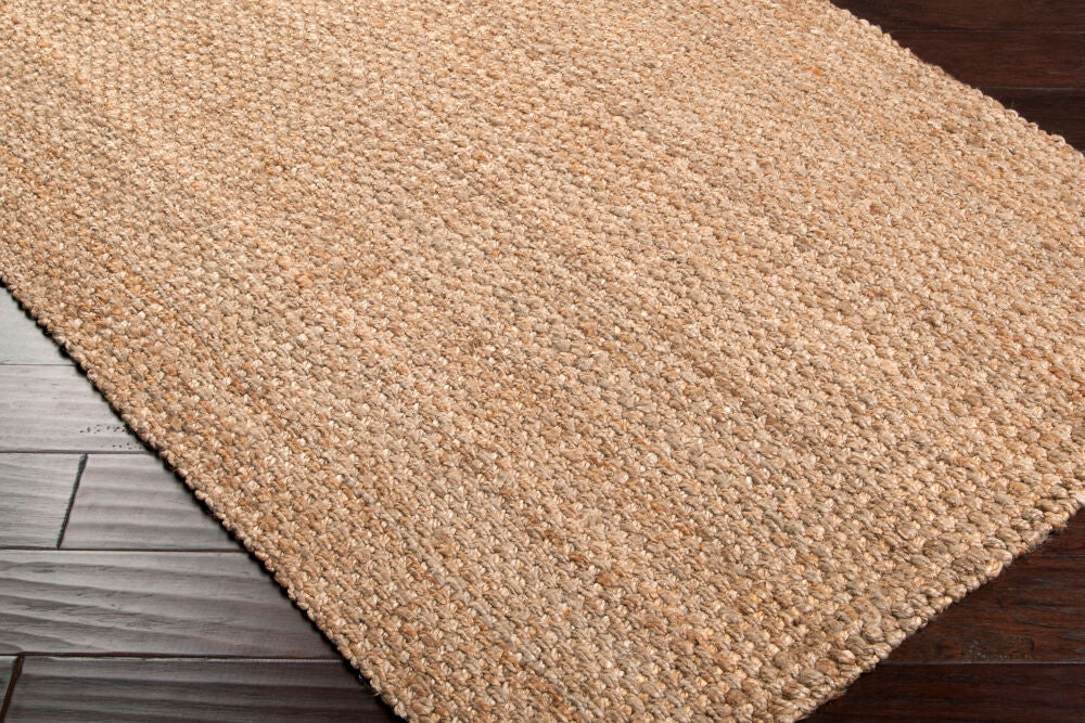 Jute Woven Tan Handmade Rug - corner