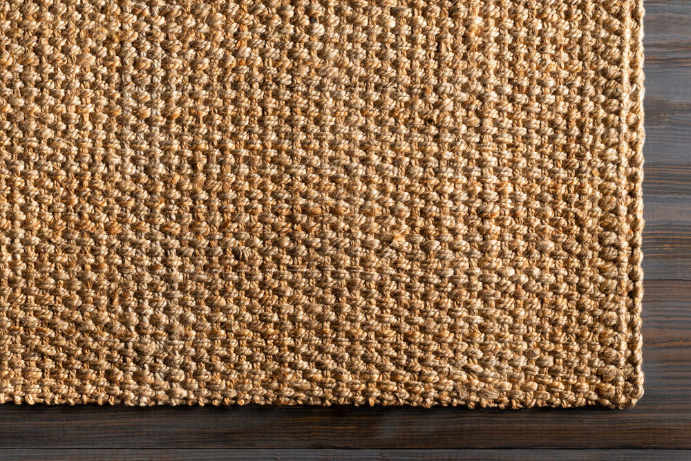 Jute Woven Tan Handmade Rug - overhead