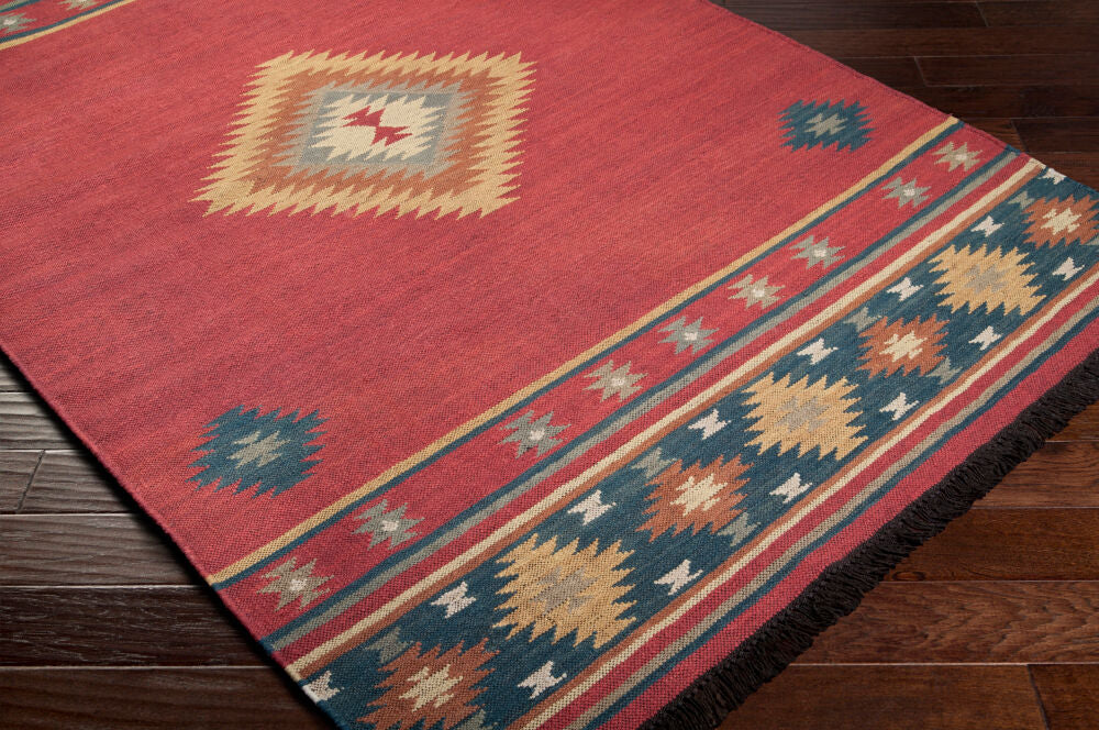 Jewel Tone Brown/Tan Handmade Rug - corner