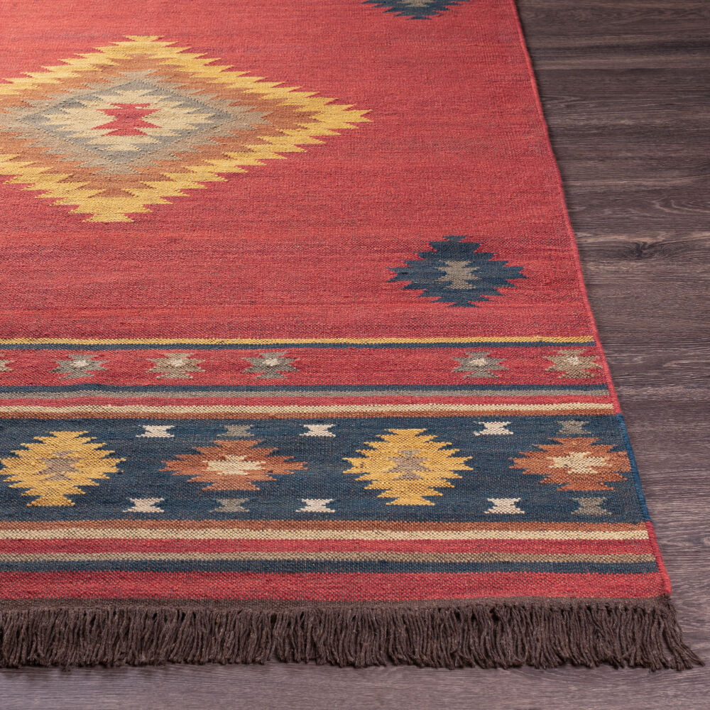 Jewel Tone Brown/Tan Handmade Rug - front