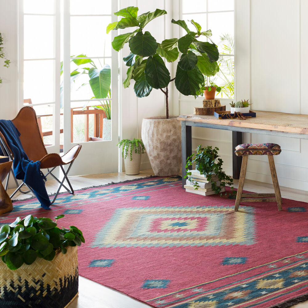 Jewel Tone Brown/Tan Handmade Rug - roomscene