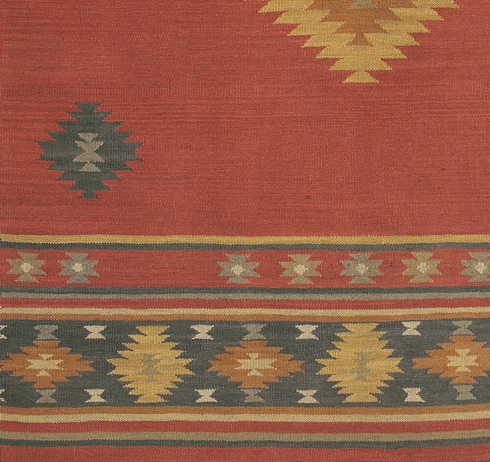 Jewel Tone Brown/Tan Handmade Rug - swatch