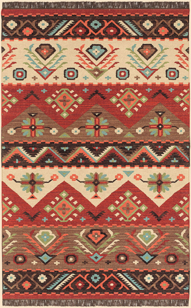 Jewel Tone Burgandy/Plum Handmade Rug - 2' x 3'