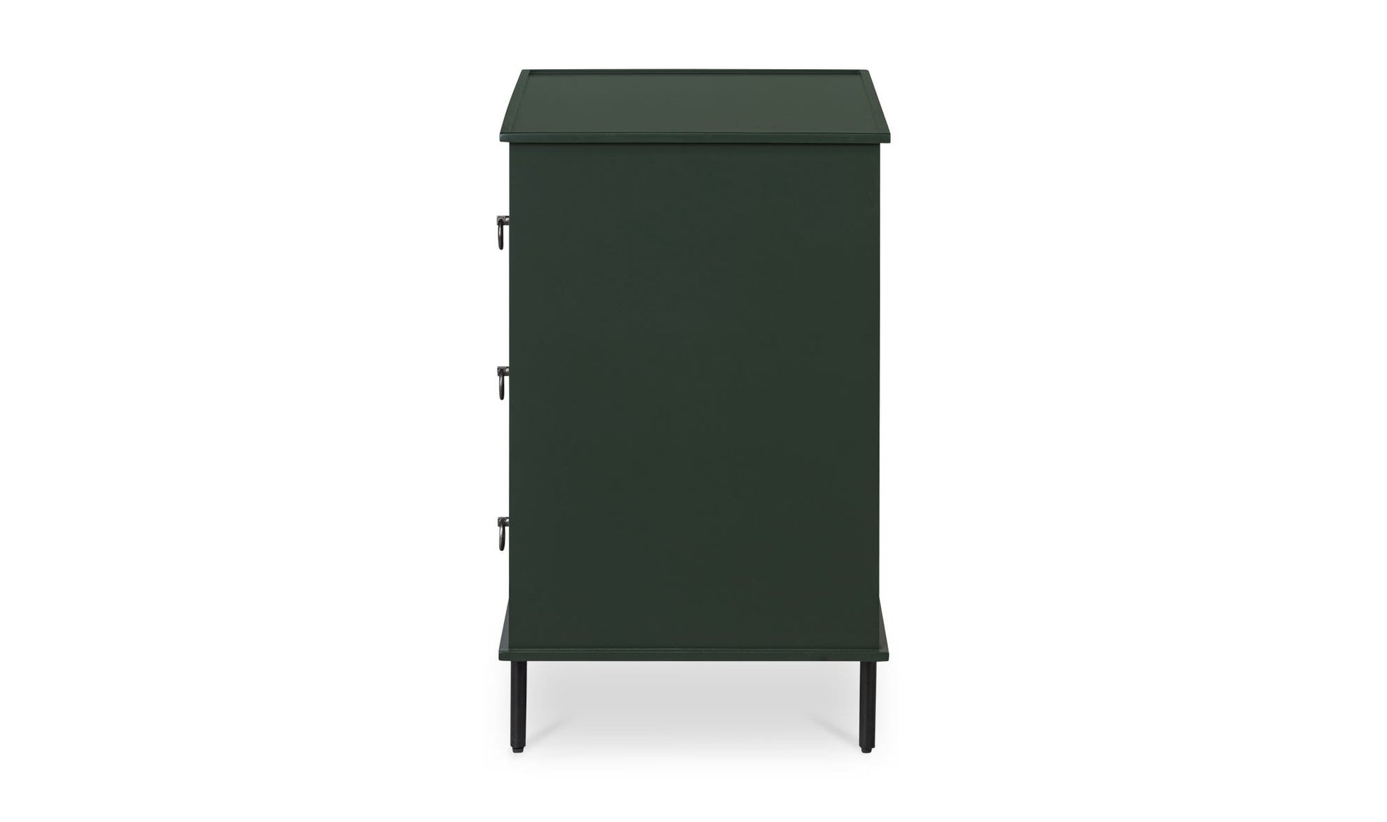 Reagan 3 Drawer Nightstand Deep Green by Moe's Home Collection - view 5
