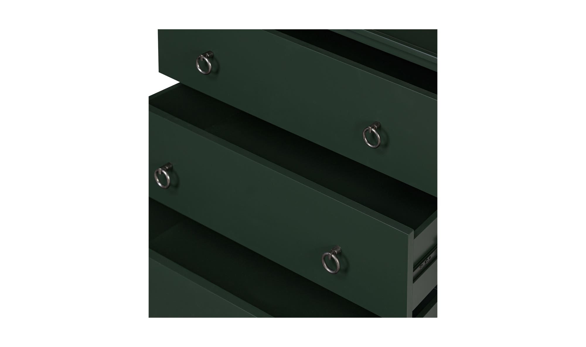 Reagan 3 Drawer Nightstand Deep Green by Moe's Home Collection - view 8