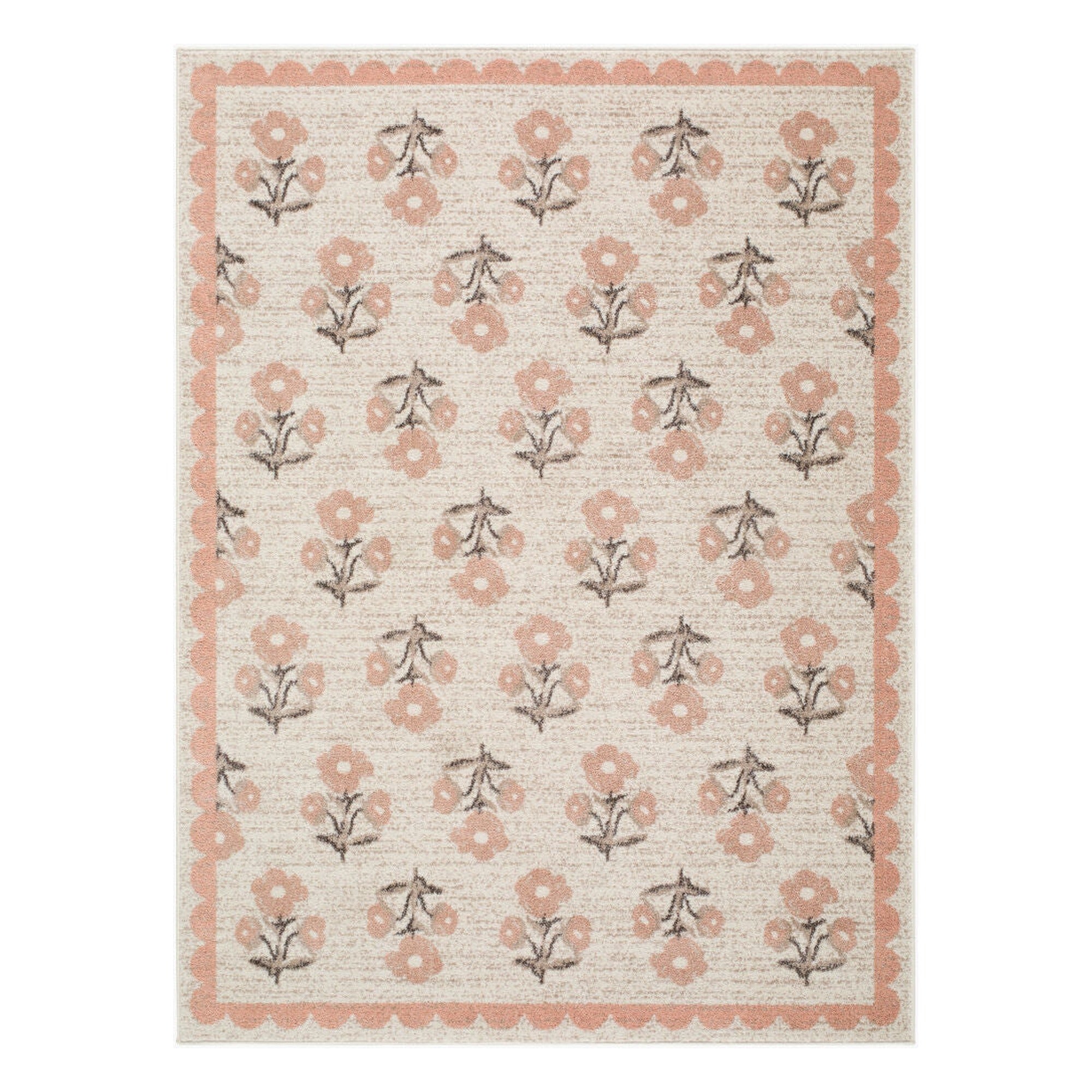Louise Black/Light Brown Machine Woven Rug JYLS-2300 - 2' x 2'11"