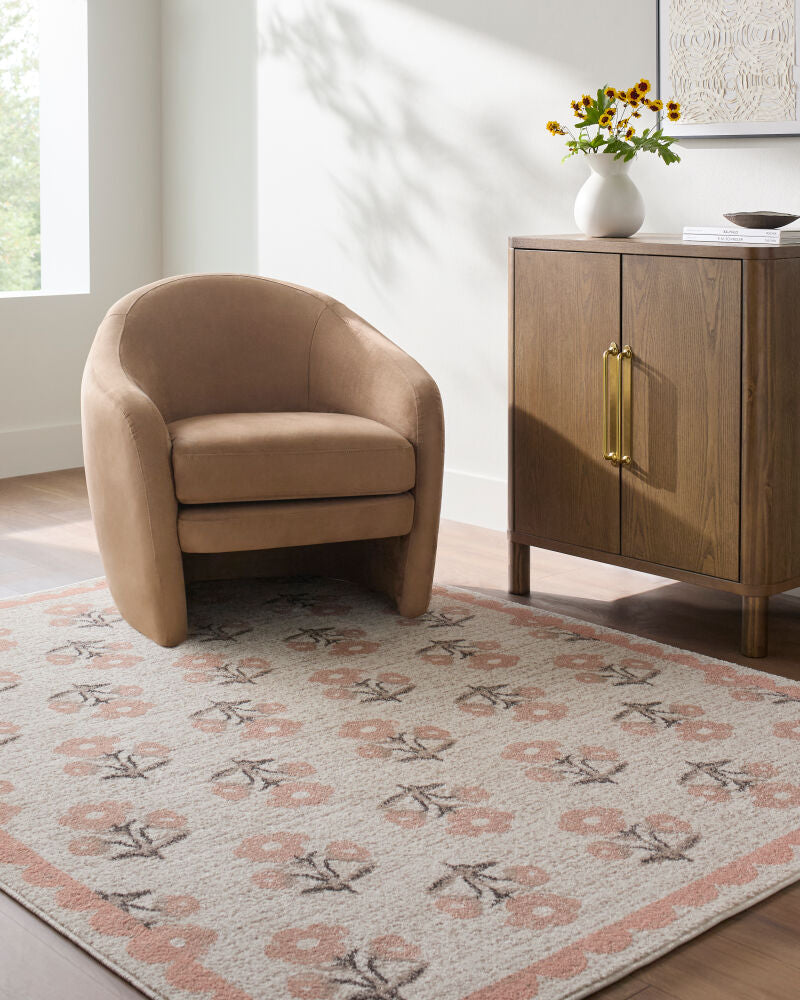 Louise Black/Light Brown Machine Woven Rug JYLS-2300 - roomscene