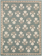 Louise Ivory/Sage Machine Woven Rug - 2' x 2'11"