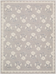Louise Ivory/Taupe Machine Woven Rug - 2' x 2'11"