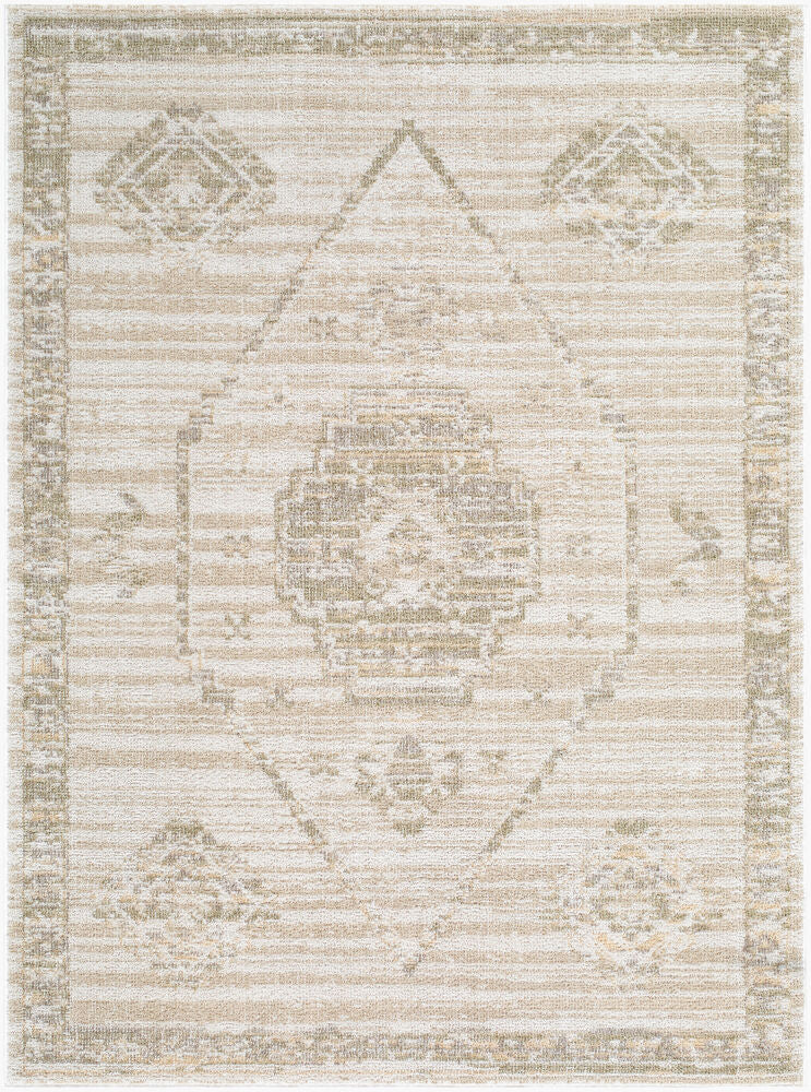 Jazz Ivory/Tan Machine Woven Rug JZZ-2300 - 5'3" x 7'