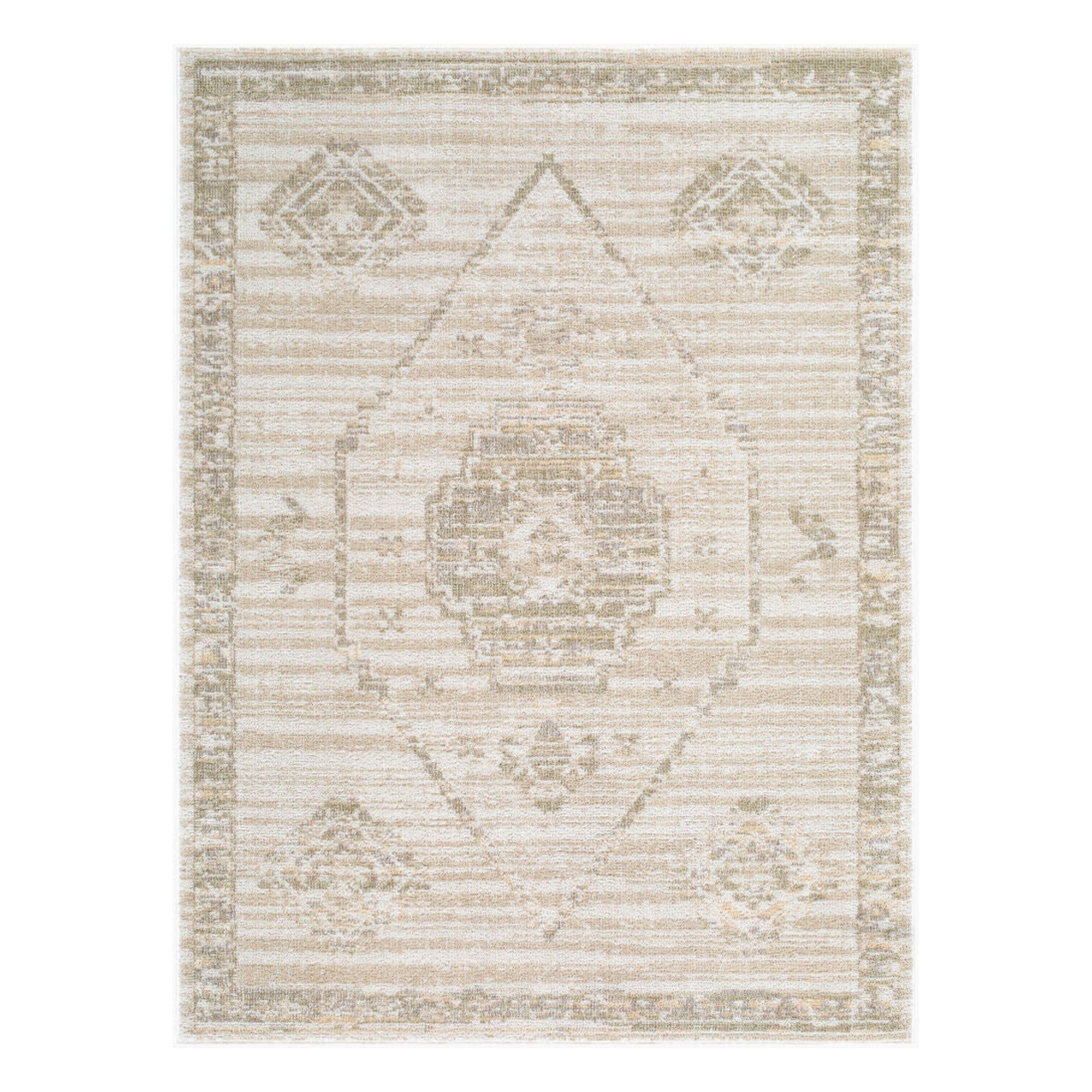 Jazz Ivory/Tan Machine Woven Rug JZZ-2300 - 5'3" x 7'