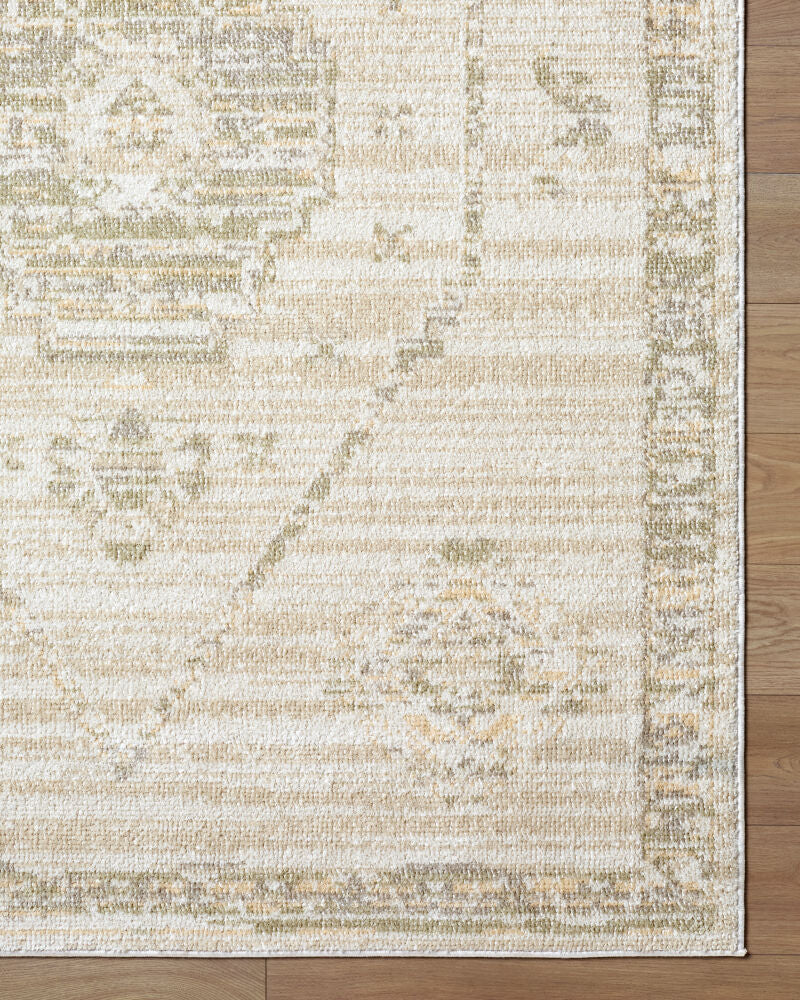 Jazz Ivory/Tan Machine Woven Rug JZZ-2300 - overhead