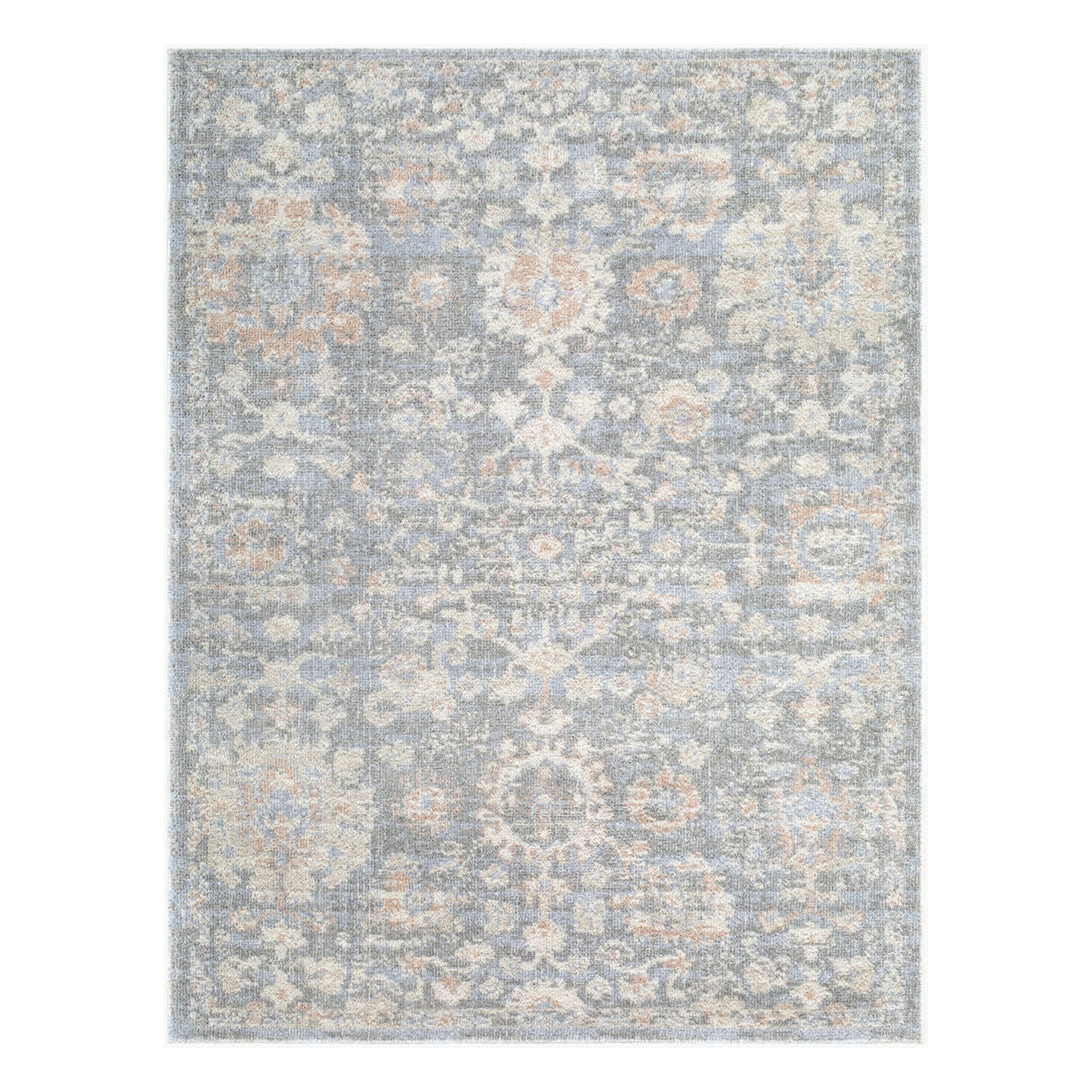 Jazz Cream/Slate Machine Woven Rug JZZ-2302 - 5'3" x 7'