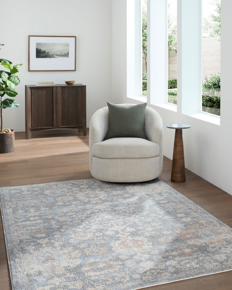 Jazz Cream/Slate Machine Woven Rug JZZ-2302 - roomscene