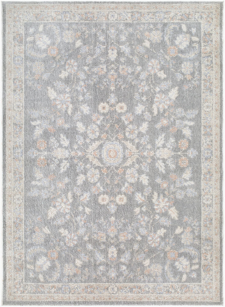 Jazz Cream/Slate Machine Woven Rug JZZ-2304 - 5'3" x 7'