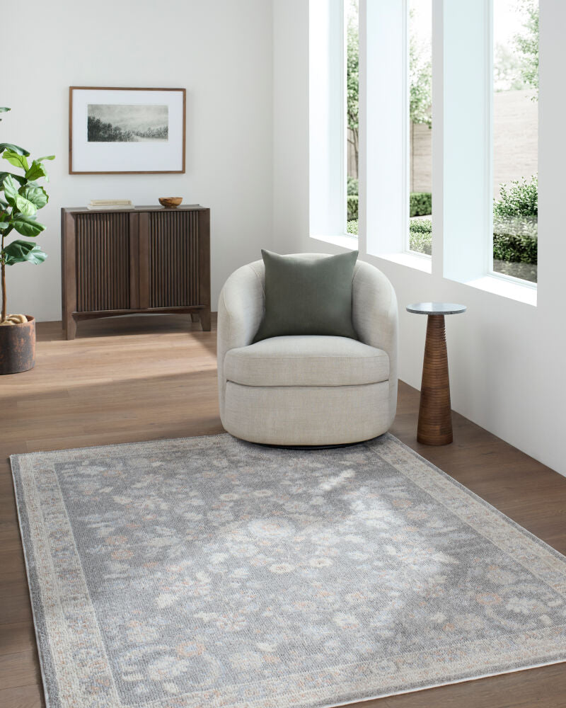 Jazz Cream/Slate Machine Woven Rug JZZ-2304 - roomscene