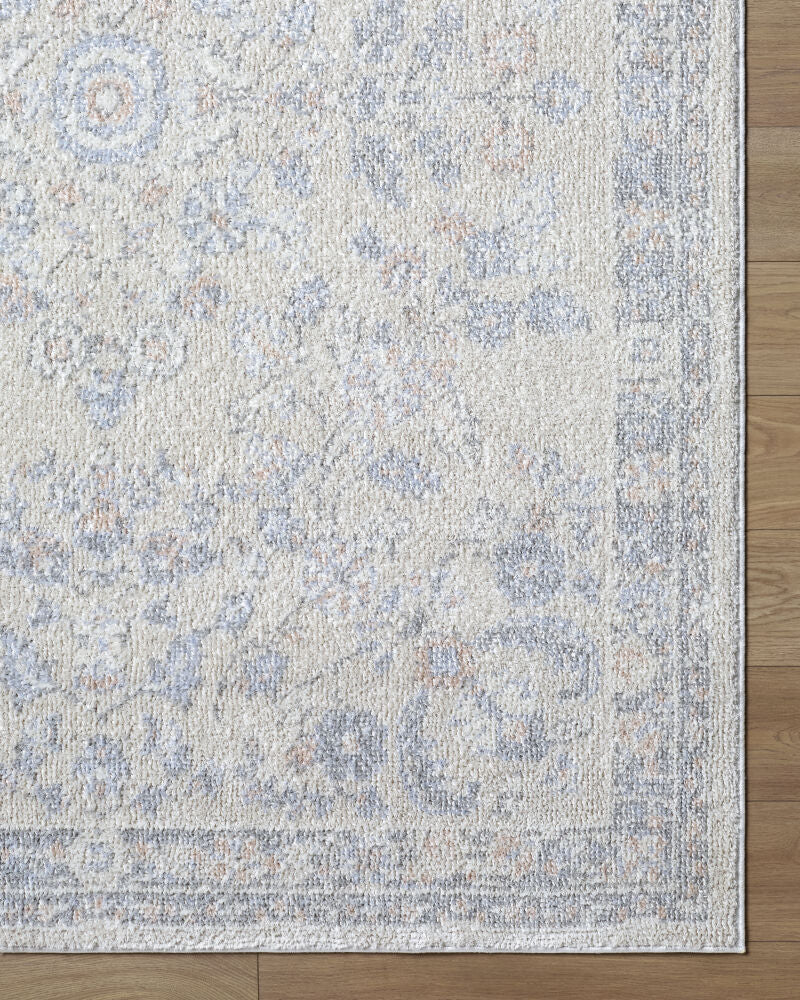 Jazz Cream/Slate Machine Woven Rug JZZ-2307 - overhead