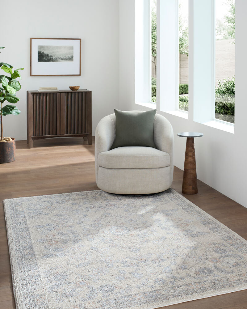 Jazz Cream/Slate Machine Woven Rug JZZ-2307 - roomscene