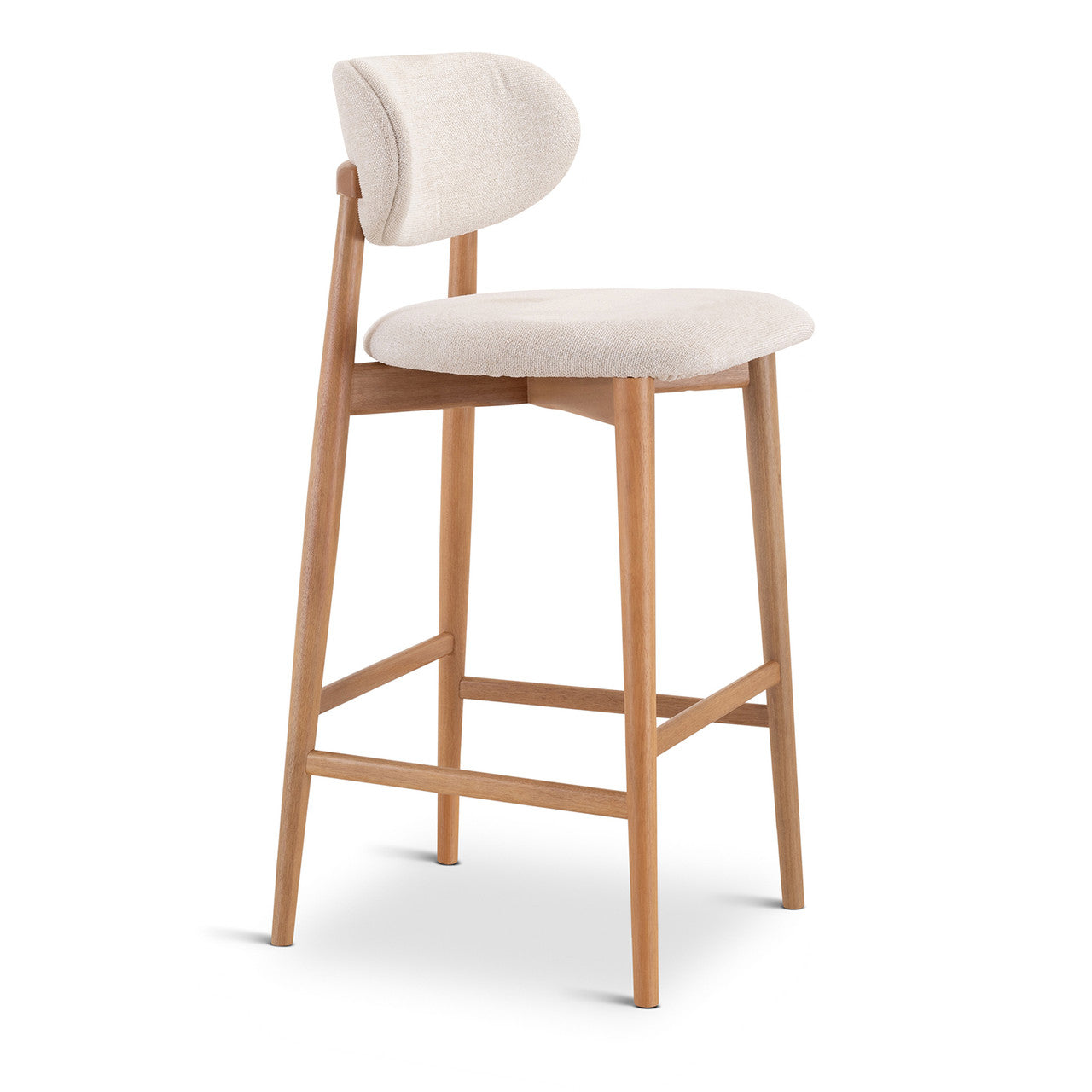 Lucia Bar Stool - Harvest Natural Seat - Domasco Frame