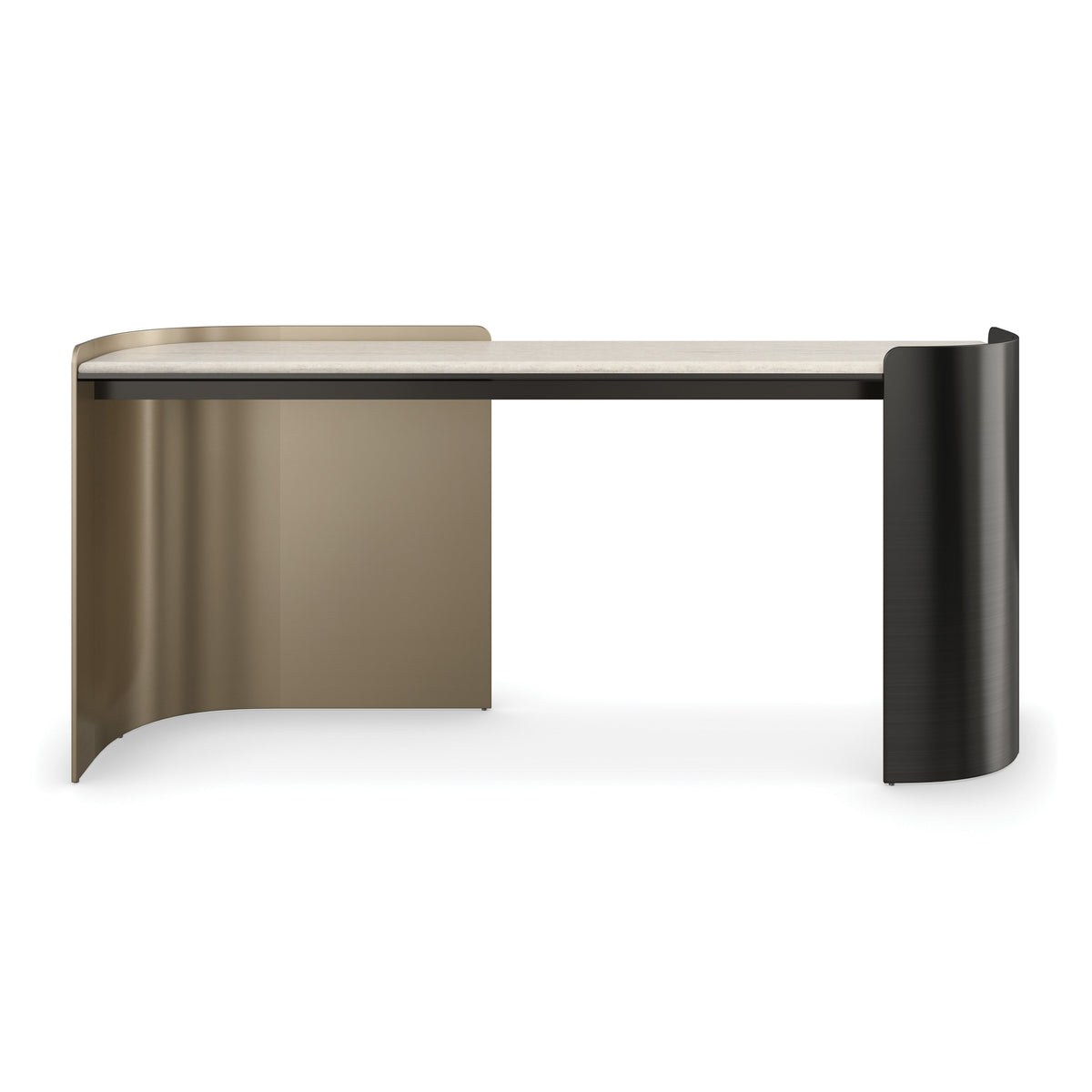 Movement Console/Desk Chocolate Bronze Matte Console Table 68" by Caracole