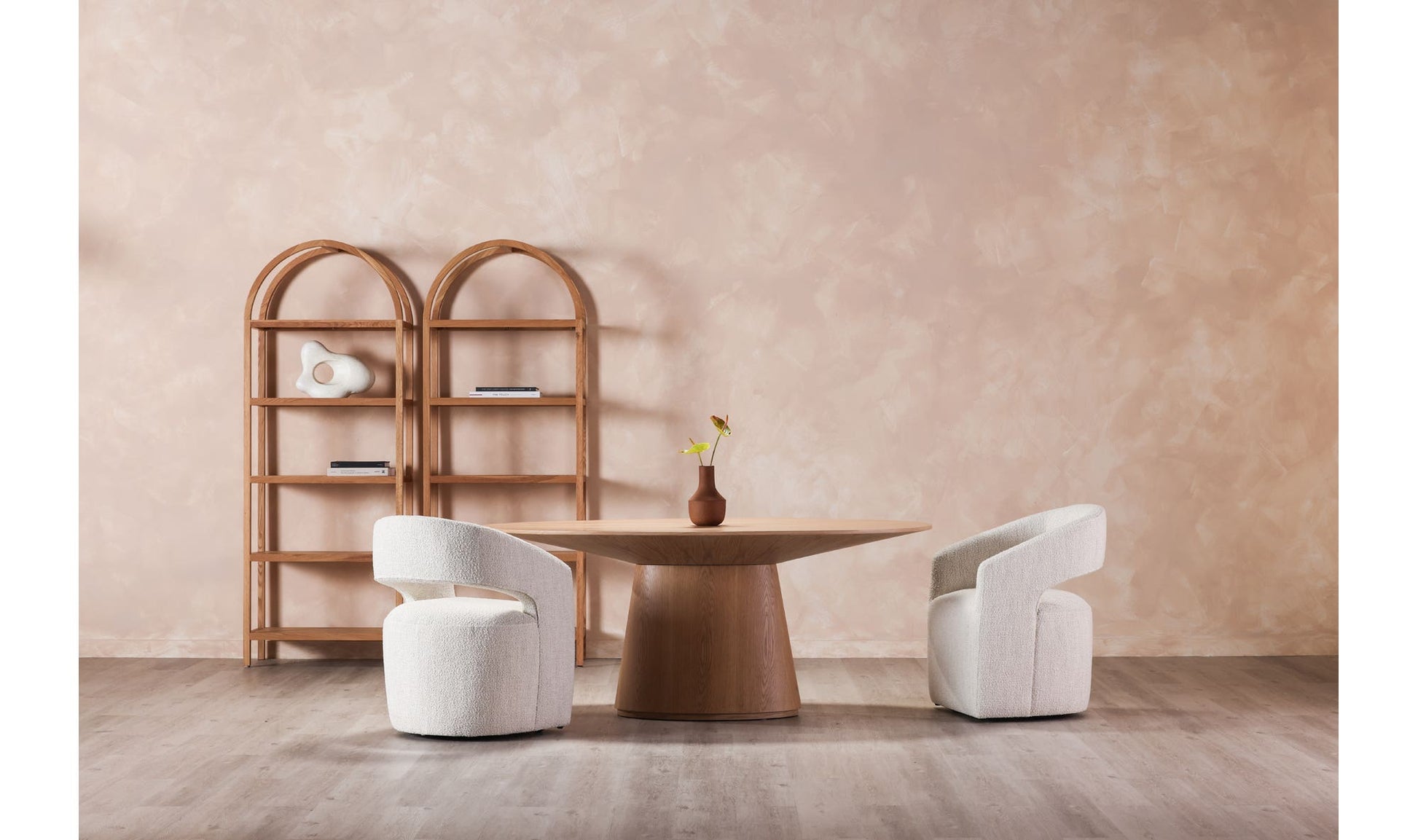 Otago Oval Dining Table Natural Oak by Moe's Home Collection - view 6