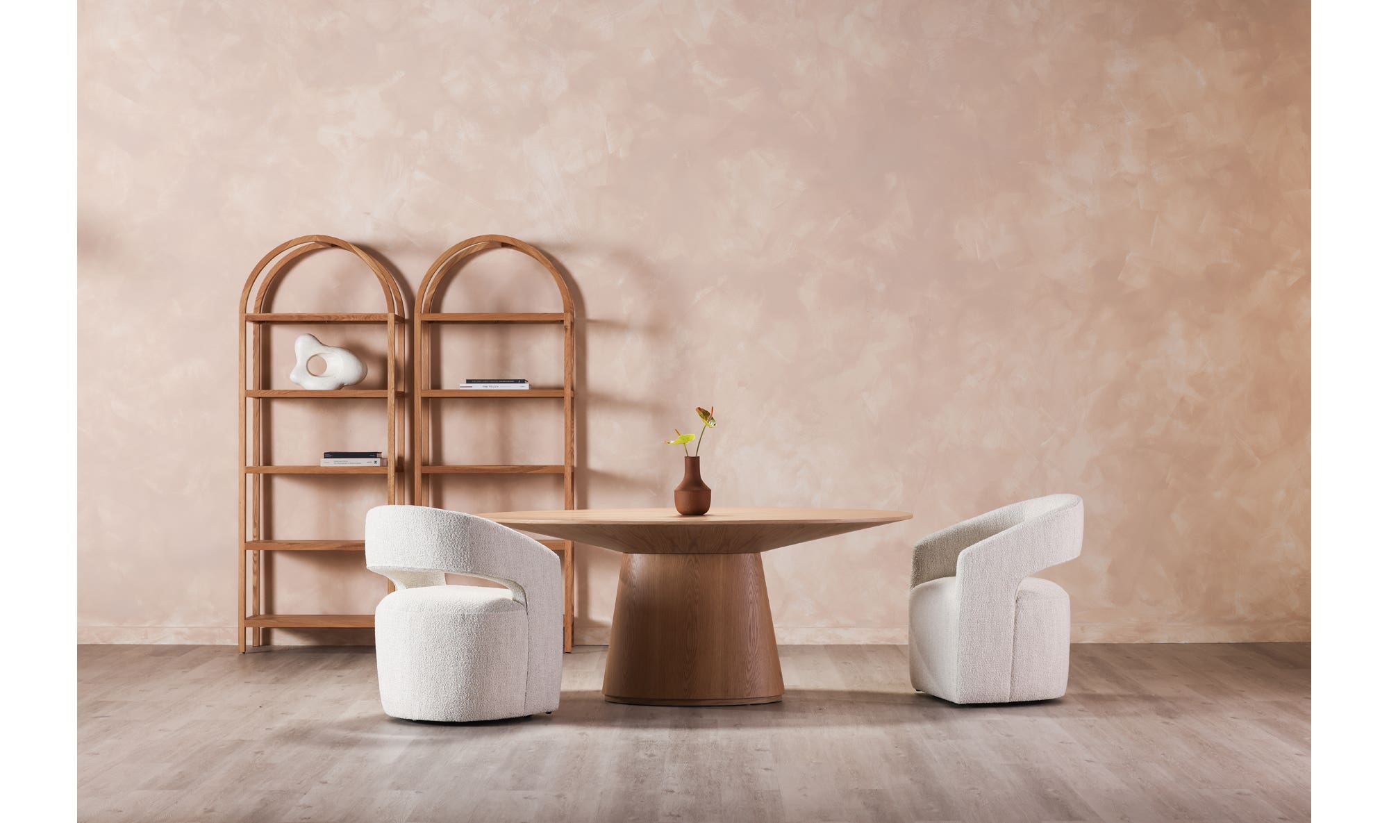 Otago Oval Dining Table Natural Oak by Moe's Home Collection - view 6