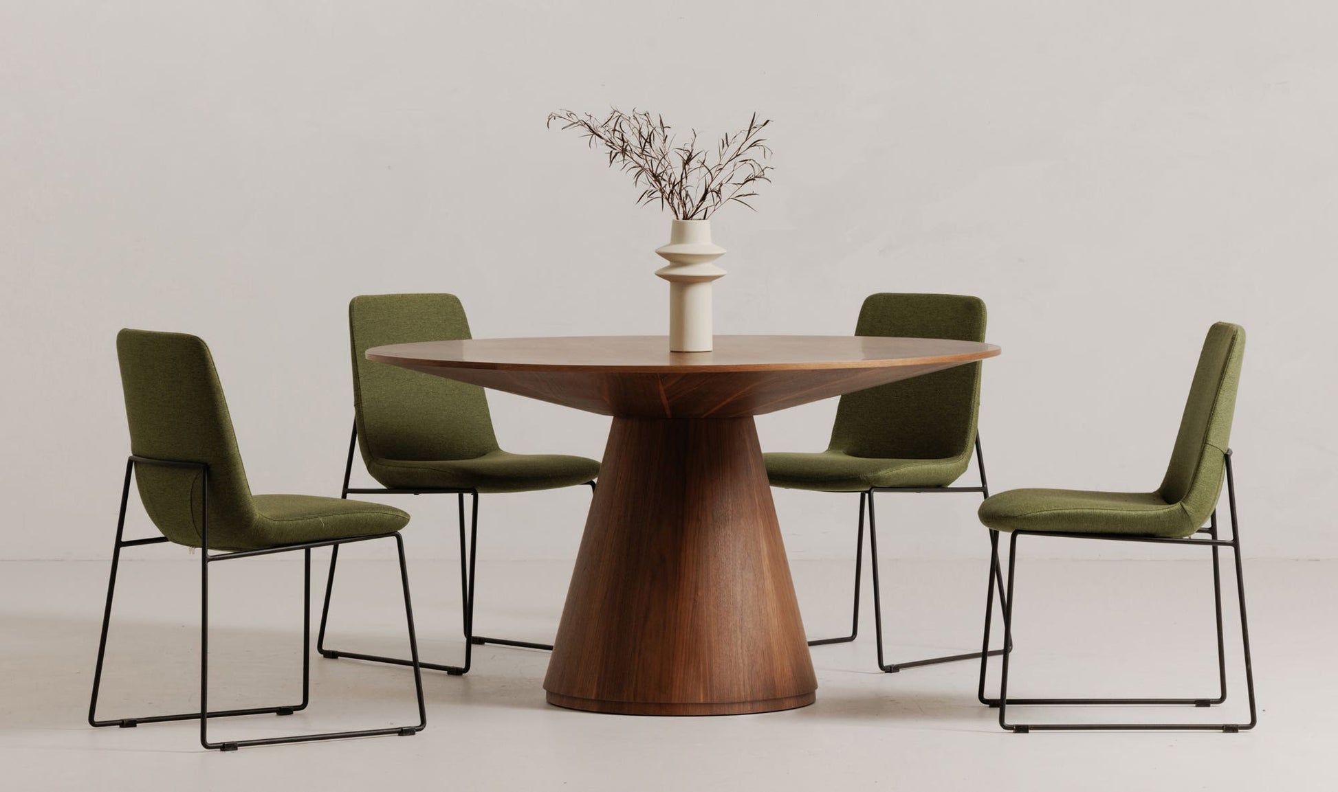 Otago 47In Round Dining Table Walnut by Moe's Home Collection - view 6