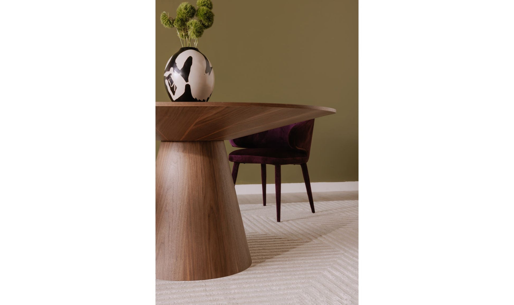 Otago Round 54In Dining Table Walnut Brown by Moe's Home Collection - view 8