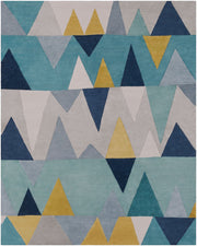 Kennedy Blue/Teal Handmade Rug - 10' x 14'