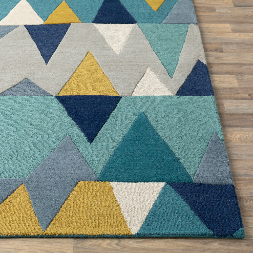Kennedy Blue/Teal Handmade Rug - front