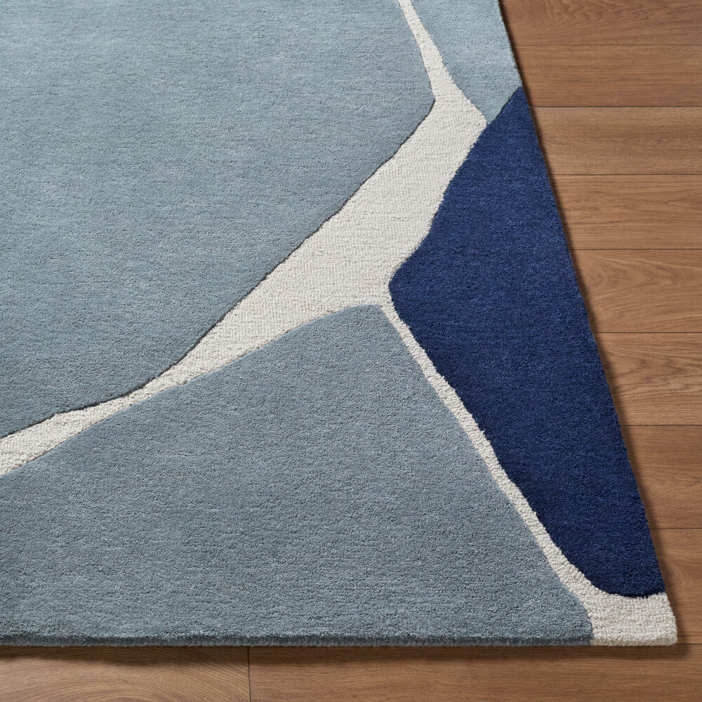 Kennedy Blue/Navy Handmade Rug - front