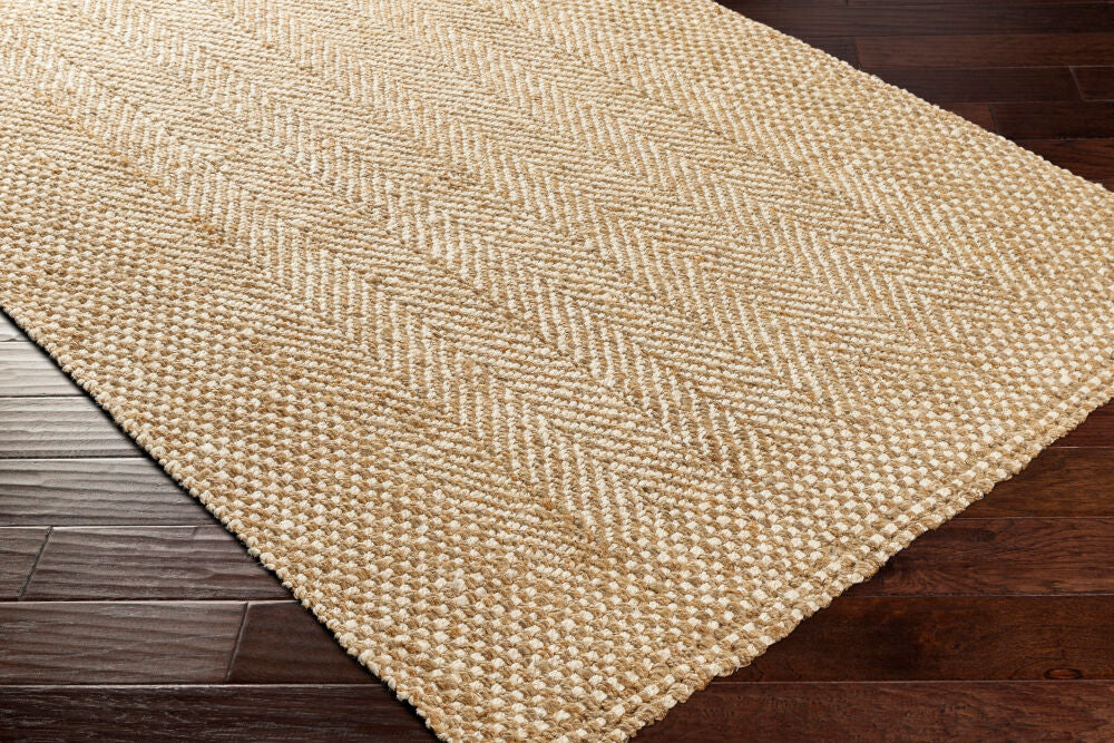 Kerala Light Beige/Tan Handmade Rug - corner