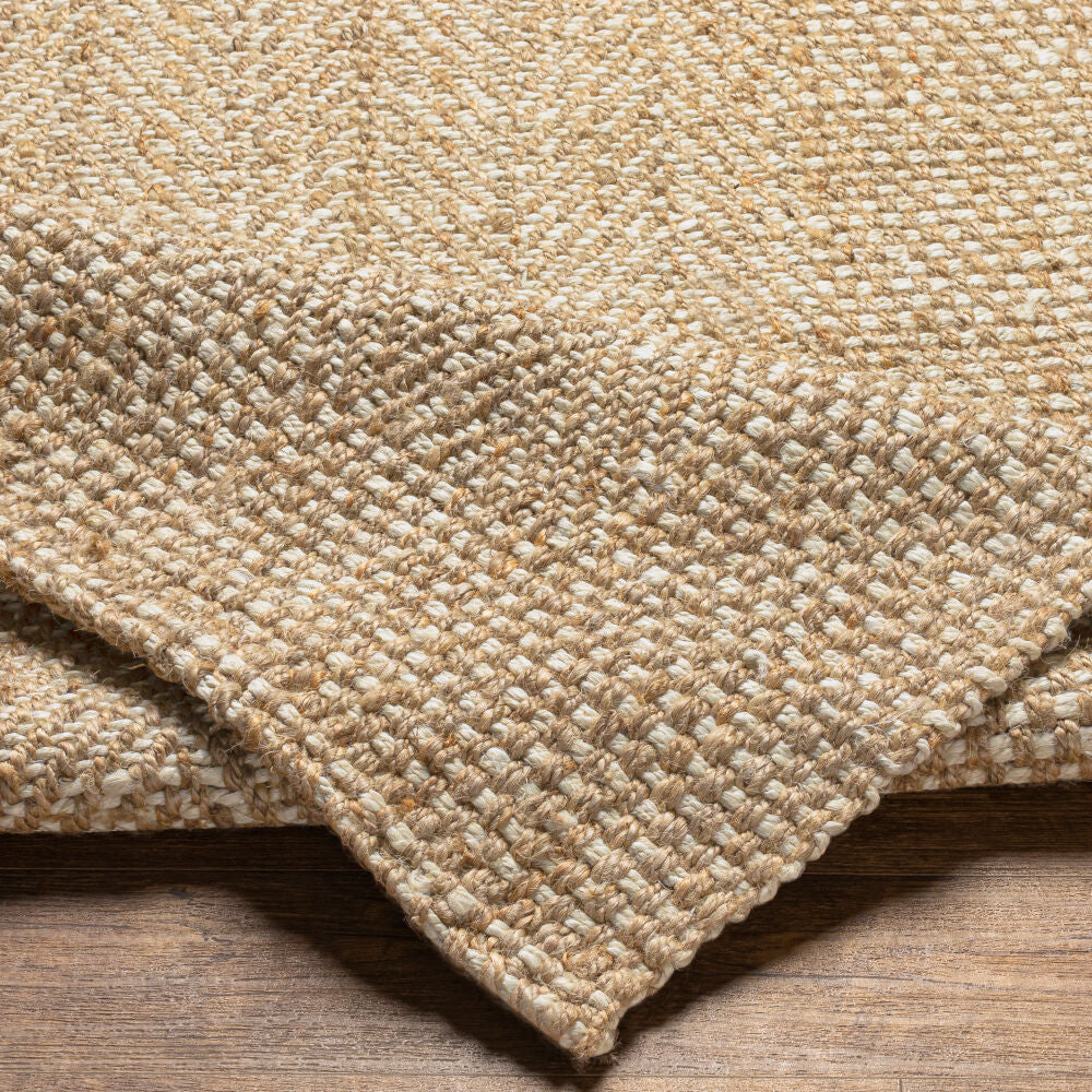 Kerala Light Beige/Tan Handmade Rug - fold