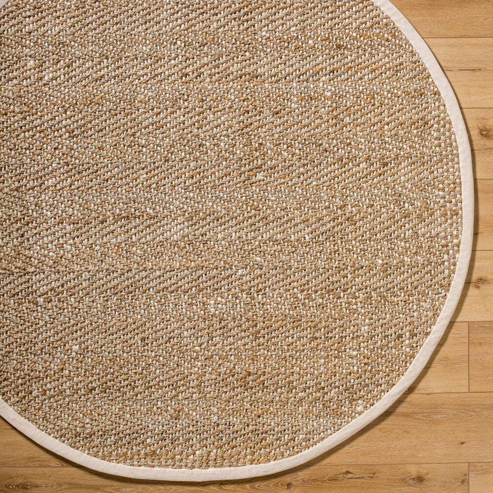 Kerala Light Beige/Tan Handmade Rug - overhead