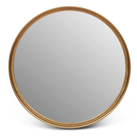 Elements Samar Round Mirror 39"Dia. - Antique Brass