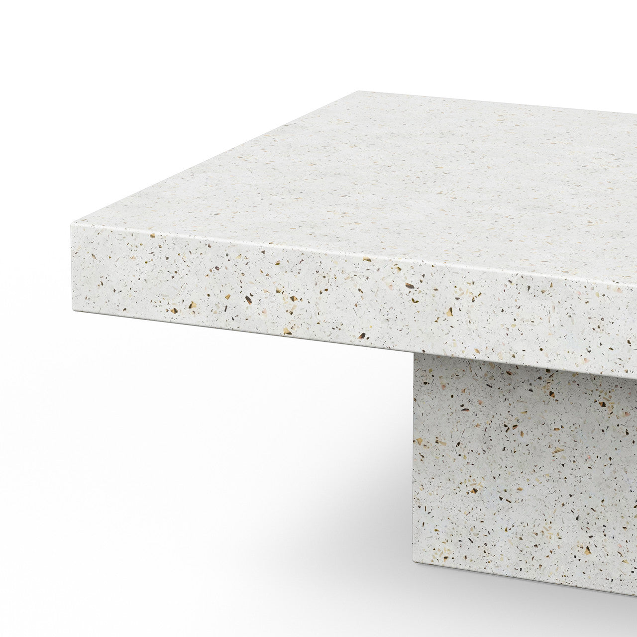 Mixx - Una Rectangle Coffee Table - Ivory Terrazzo
